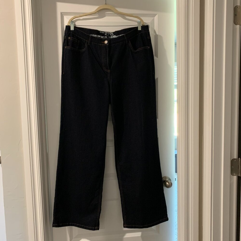 Ulla Popken Wide Leg Jeans, Size 18